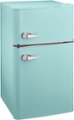 Angle Zoom. Insignia™ - Retro 3.1 cu. ft.  Mini Fridge with Top Freezer and ENERGY STAR Certification - Mint.