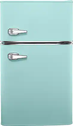 Insignia™ - 3.1 Cu. Ft. Retro Mini Fridge with Top Freezer and ENERGY STAR Certification - Mint