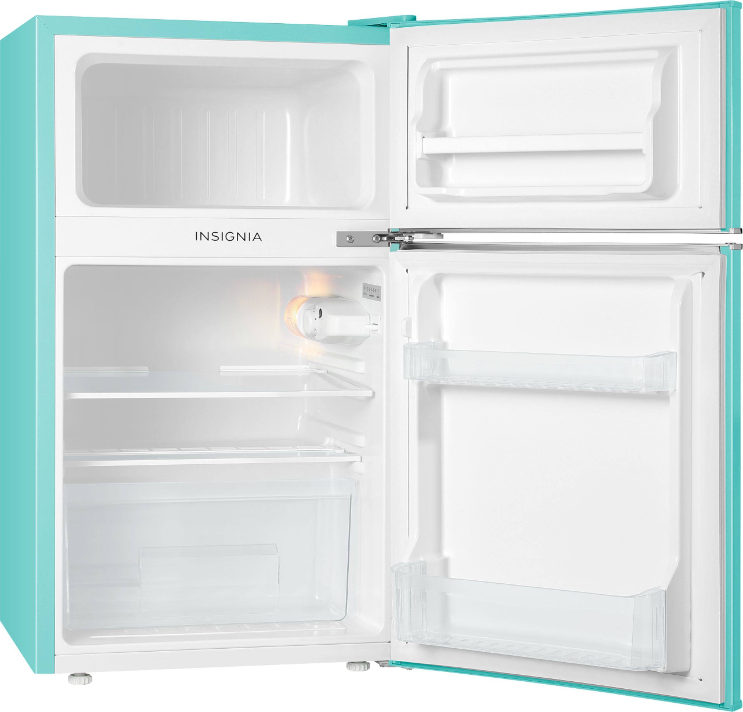Alt View 14. Insignia™ - Retro 3.1 cu. ft.  Mini Fridge with Top Freezer and ENERGY STAR Certification - Mint.