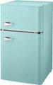 Left Zoom. Insignia™ - Retro 3.1 cu. ft.  Mini Fridge with Top Freezer and ENERGY STAR Certification - Mint.
