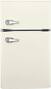Front. Insignia™ - Retro 3.1 cu. ft. Mini Fridge with Top Freezer and ENERGY STAR Certification - Creamy vanilla.