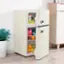 Alt View 16. Insignia™ - Retro 3.1 cu. ft.  Mini Fridge with Top Freezer and ENERGY STAR Certification - Creamy vanilla.