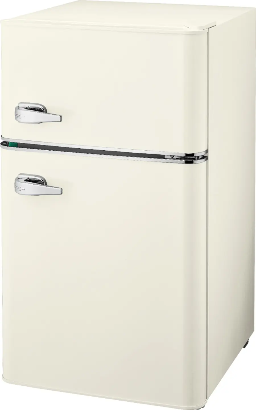 Left. Insignia™ - Retro 3.1 cu. ft.  Mini Fridge with Top Freezer and ENERGY STAR Certification - Creamy vanilla.
