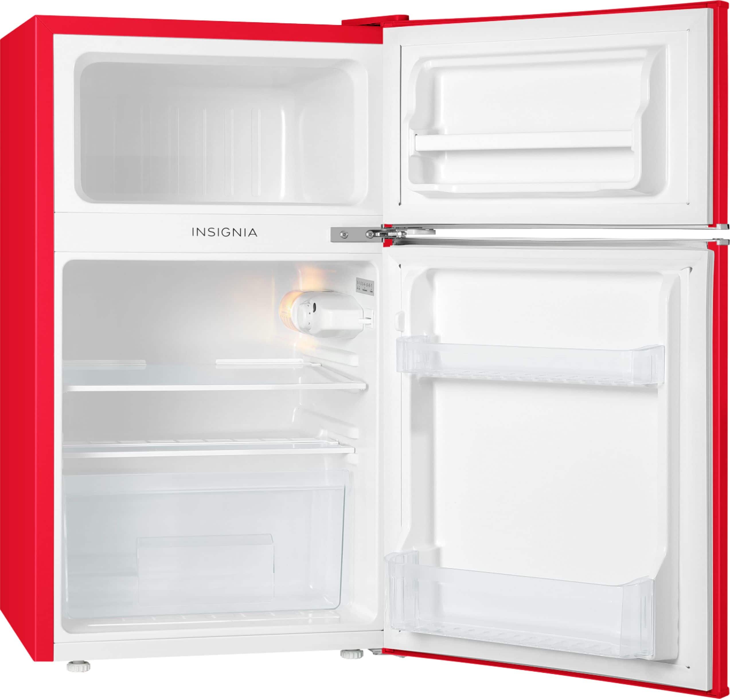 Alt View 14. Insignia™ - Retro 3.1 cu. ft. Mini Fridge with Top Freezer and ENERGY STAR Certification - Red.