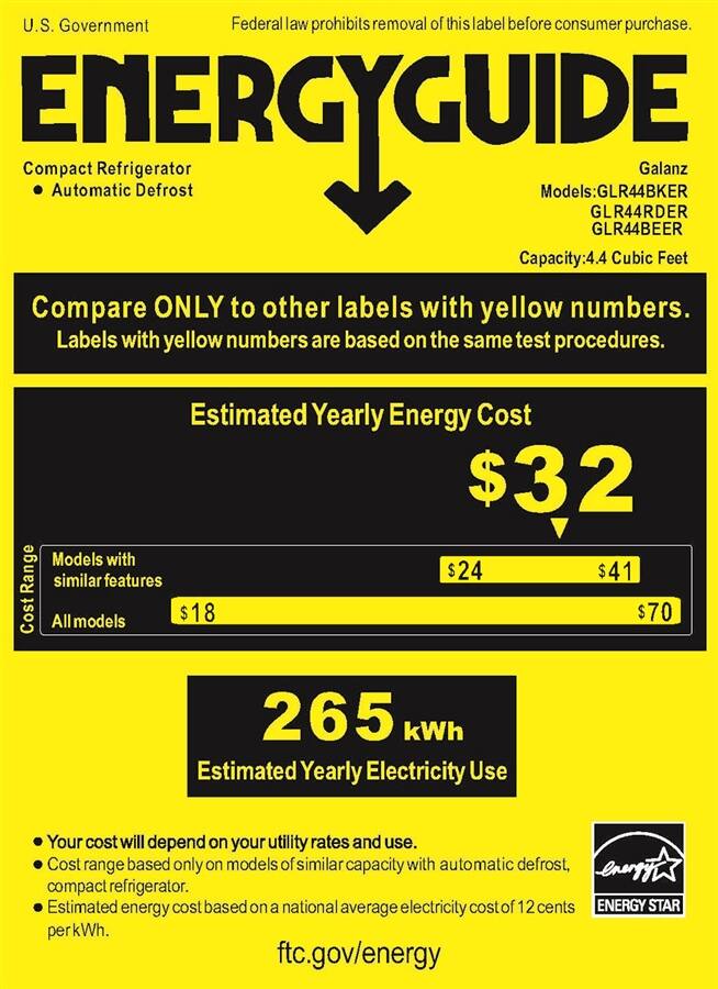 Best Buy Galanz Retro 4.4 Cu. Ft. Mini Fridge Blue GLR44BEER