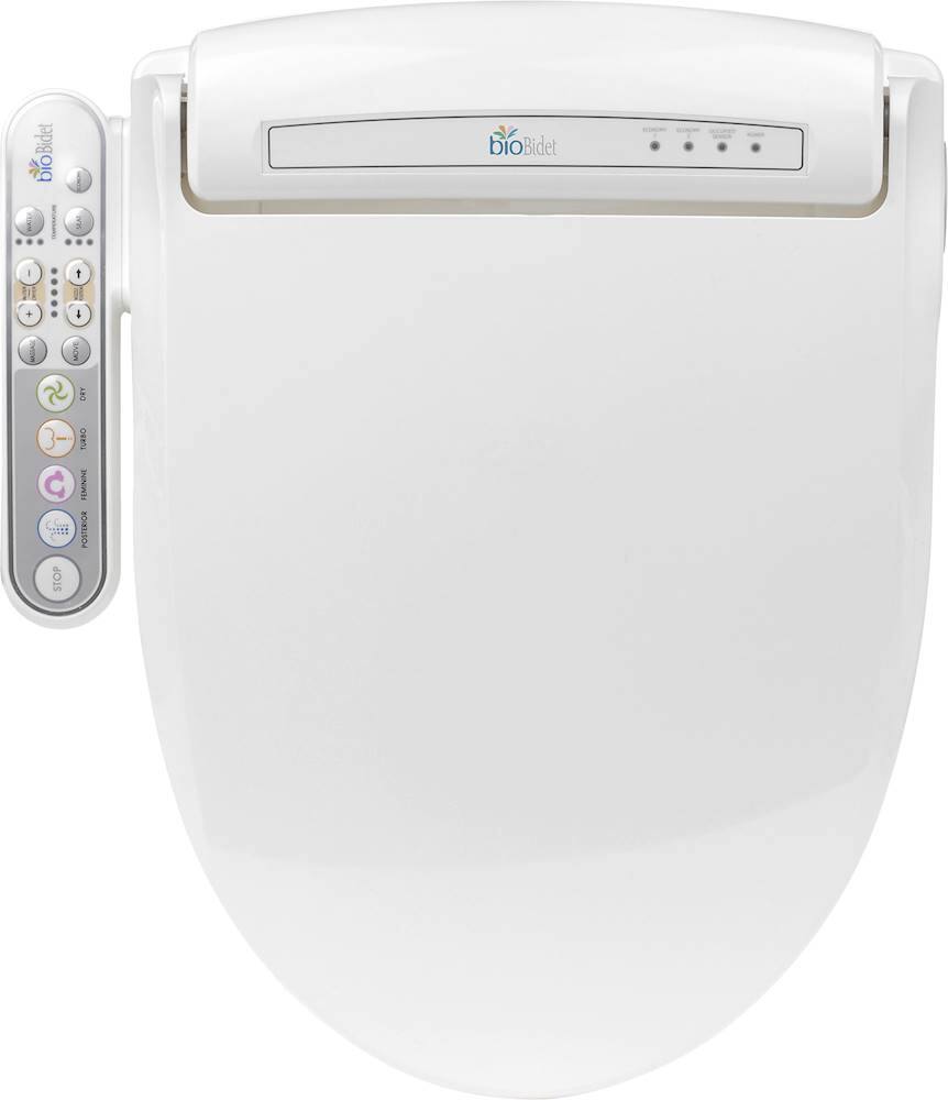 Front. Bio Bidet - Prestige Electric Self-Cleaning Nozzle Elongated Bidet Toilet Seat w/Warm Water - White.