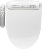 Bio Bidet - Prestige Electric Self-Cleaning Nozzle Elongated Bidet Toilet Seat w/Warm Water - White - Front_Zoom
