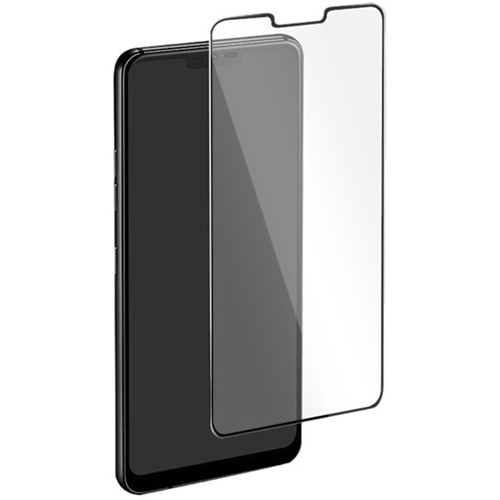 Left View: ArtsCase - Strong Shield Tempered Glass (9H) Screen Protector for LG G8 ThinQ - Black/Transparent