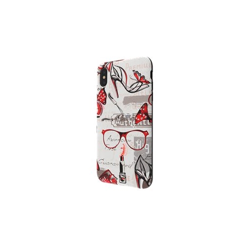 Angle View: ArtsCase - StrongFit Case for Apple® iPhone® XS Max - White/Red