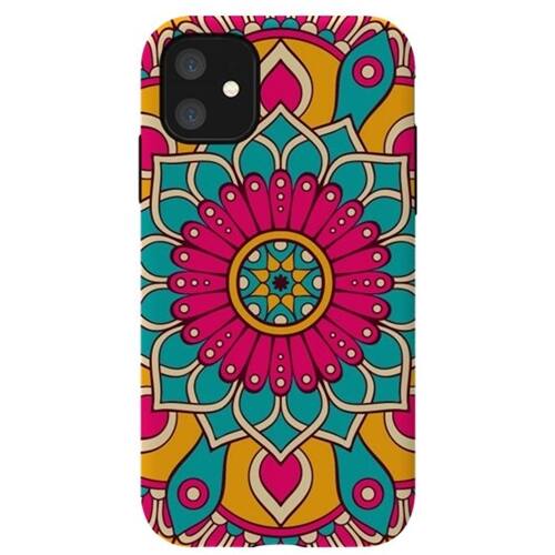 Angle View: ArtsCase - StrongFit Designers Mandala Pattern 201 Case for Apple® iPhone® 11 - Red/Orange/Blue