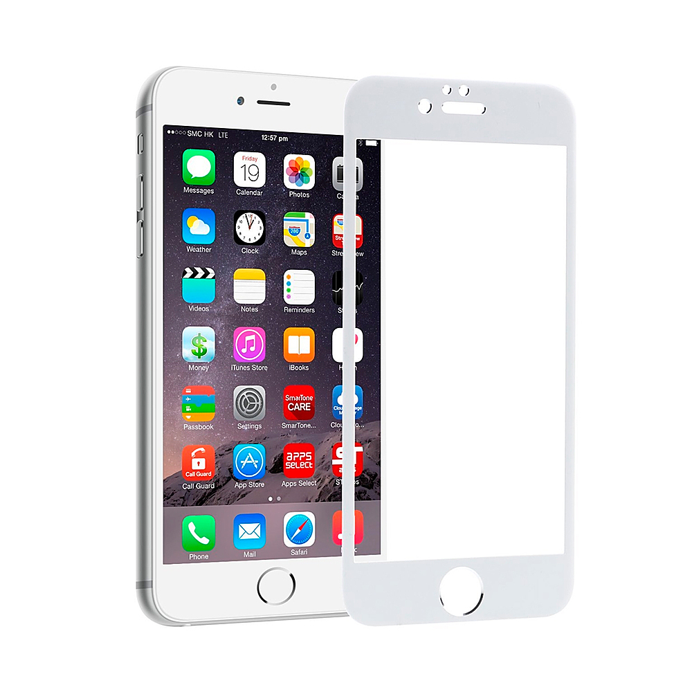 Angle View: ArtsCase - Tempered Glass (9H) Screen Protector for  Apple iPhone 6s / Apple iPhone 7s / Apple iPhone 8 - White  frame - White Frame