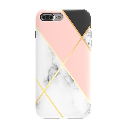 Angle View: ArtsCase - StrongFit Case for Apple® iPhone® 7 Plus and 8 Plus - White/Pink/Black