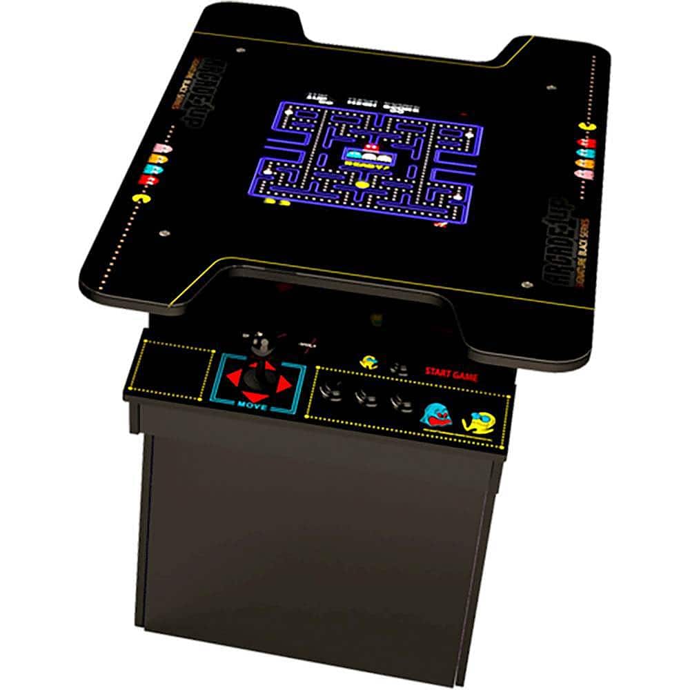 Alt View 11. Arcade1Up - Black Series PAC-MAN Head-to-Head Gaming Table - Pac-Man Black.