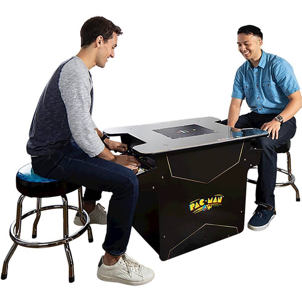 Alt View 12. Arcade1Up - Black Series PAC-MAN Head-to-Head Gaming Table - Pac-Man Black.