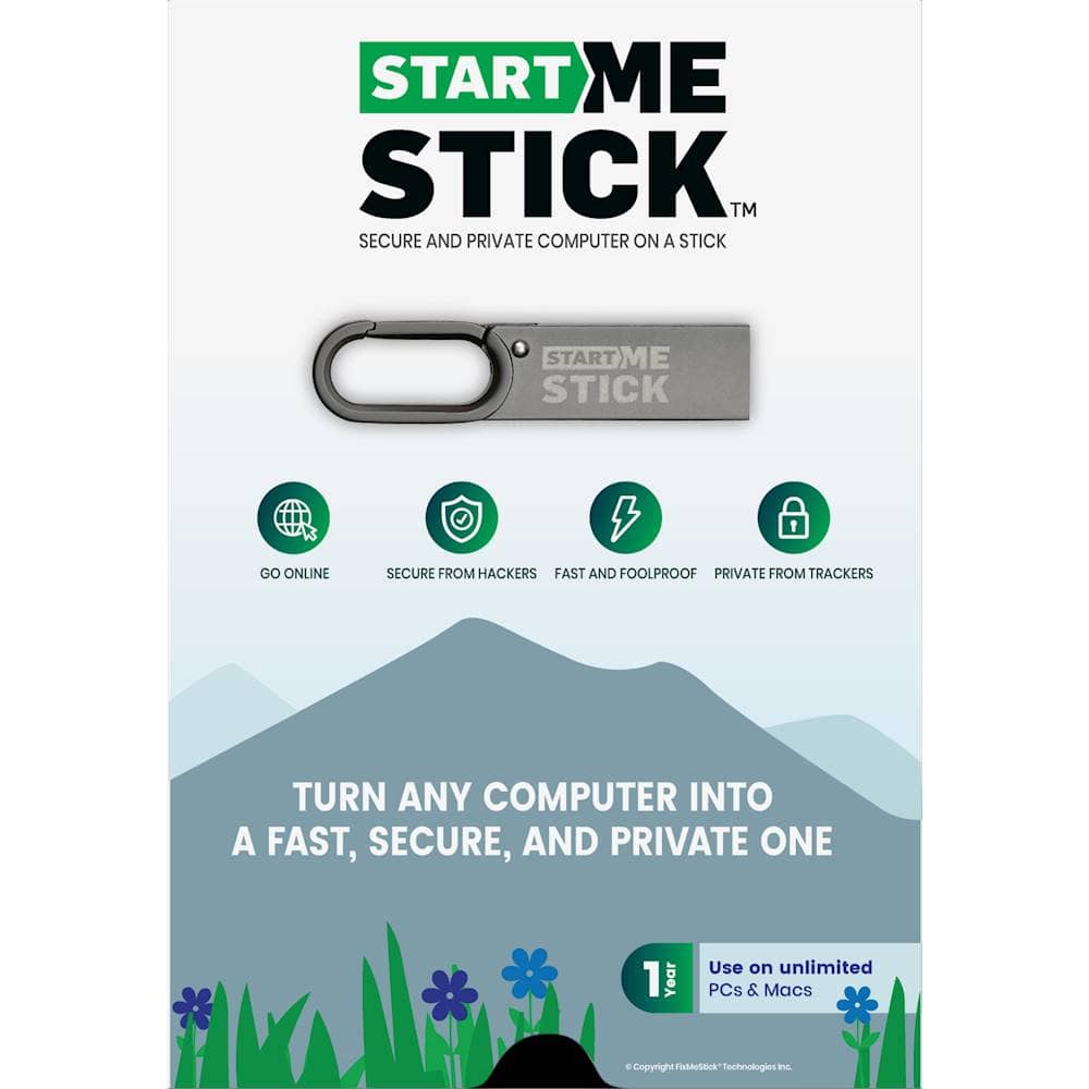Front. FixMeStick - StartMeStick (Unlimited PC/Mac) (1-Year Subscription).