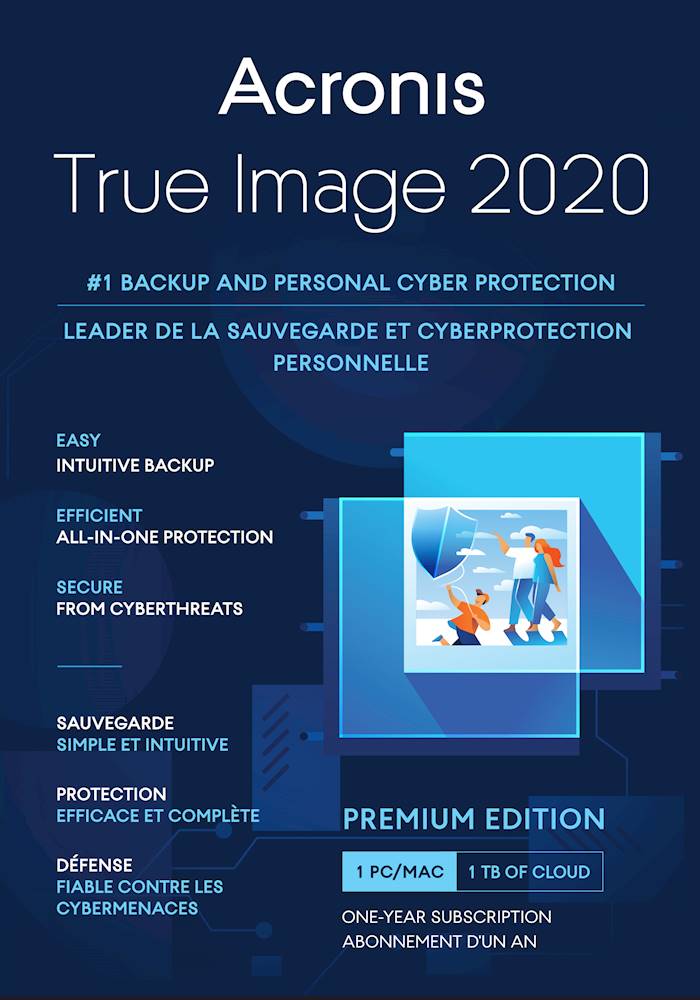 Acronis - True Image 2020 Premium (1-Year Subscription) - Mac, Windows