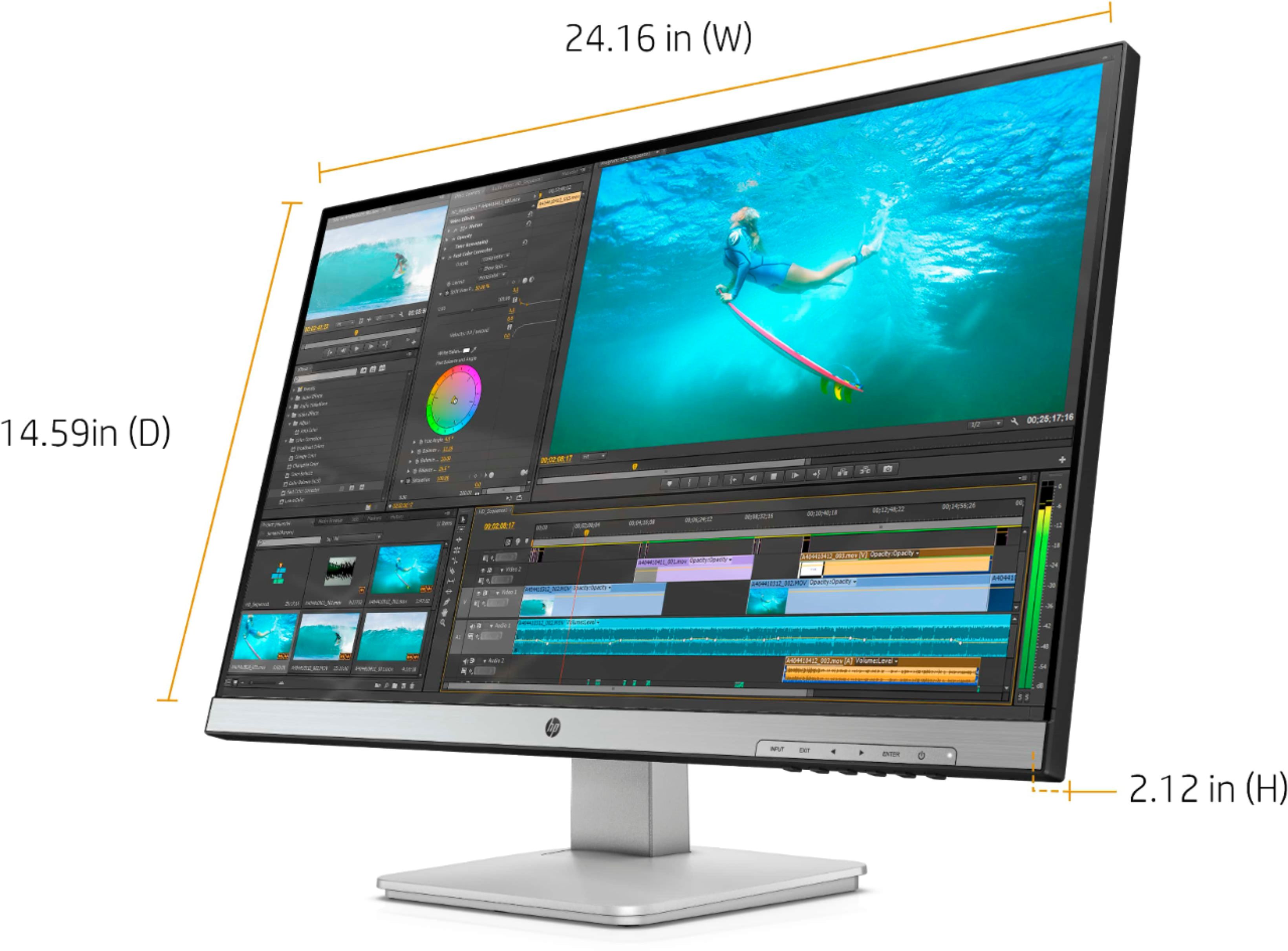 Left View: HP - P24h G4 FHD Monitor