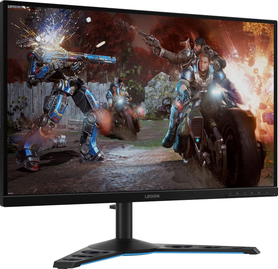 Angle. Lenovo - Geek Squad Certified Refurbished Legion 27" IPS LED QHD Monitor - Raven Black.