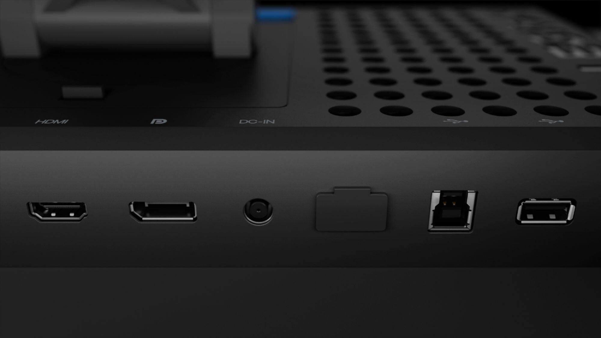 Alt View 17. Lenovo - Geek Squad Certified Refurbished Legion 27" IPS LED QHD Monitor - Raven Black.