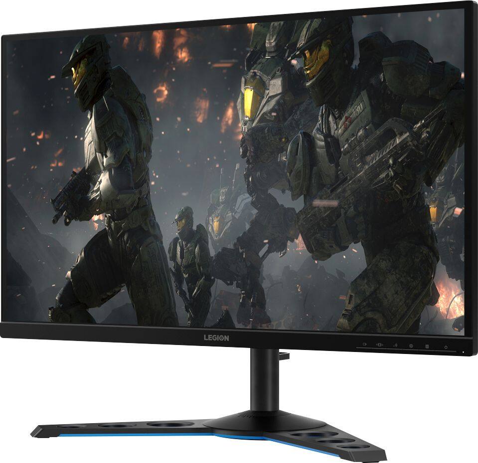 Left. Lenovo - Geek Squad Certified Refurbished Legion 27" IPS LED QHD Monitor - Raven Black.