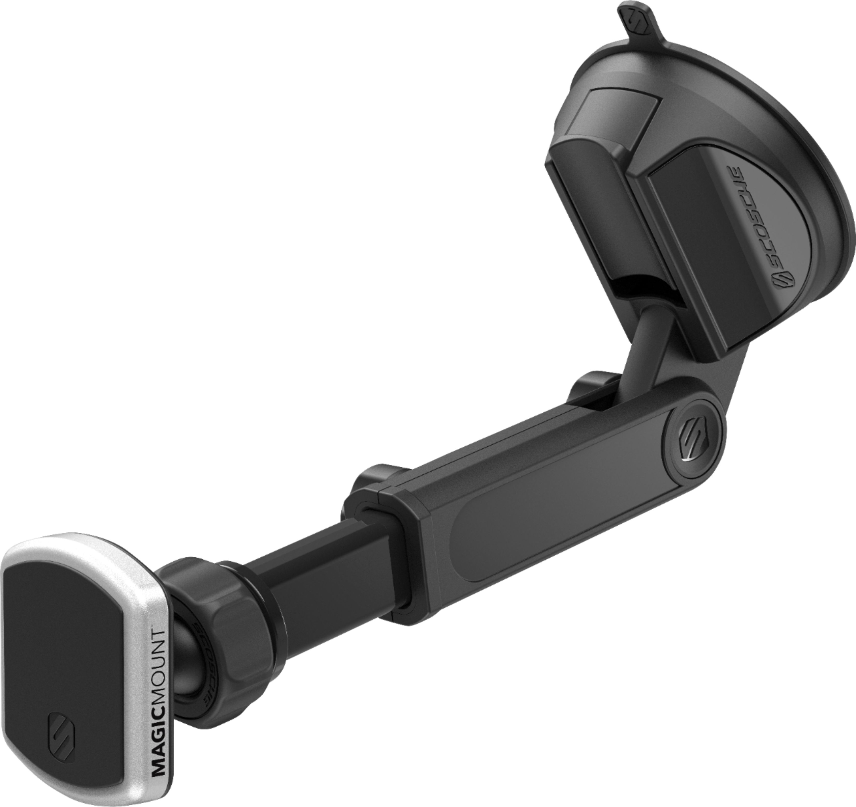 Angle View: Scosche - PowerHub Cup Holder Mount and Charging Hub Dual USB and Dual 12V - Black