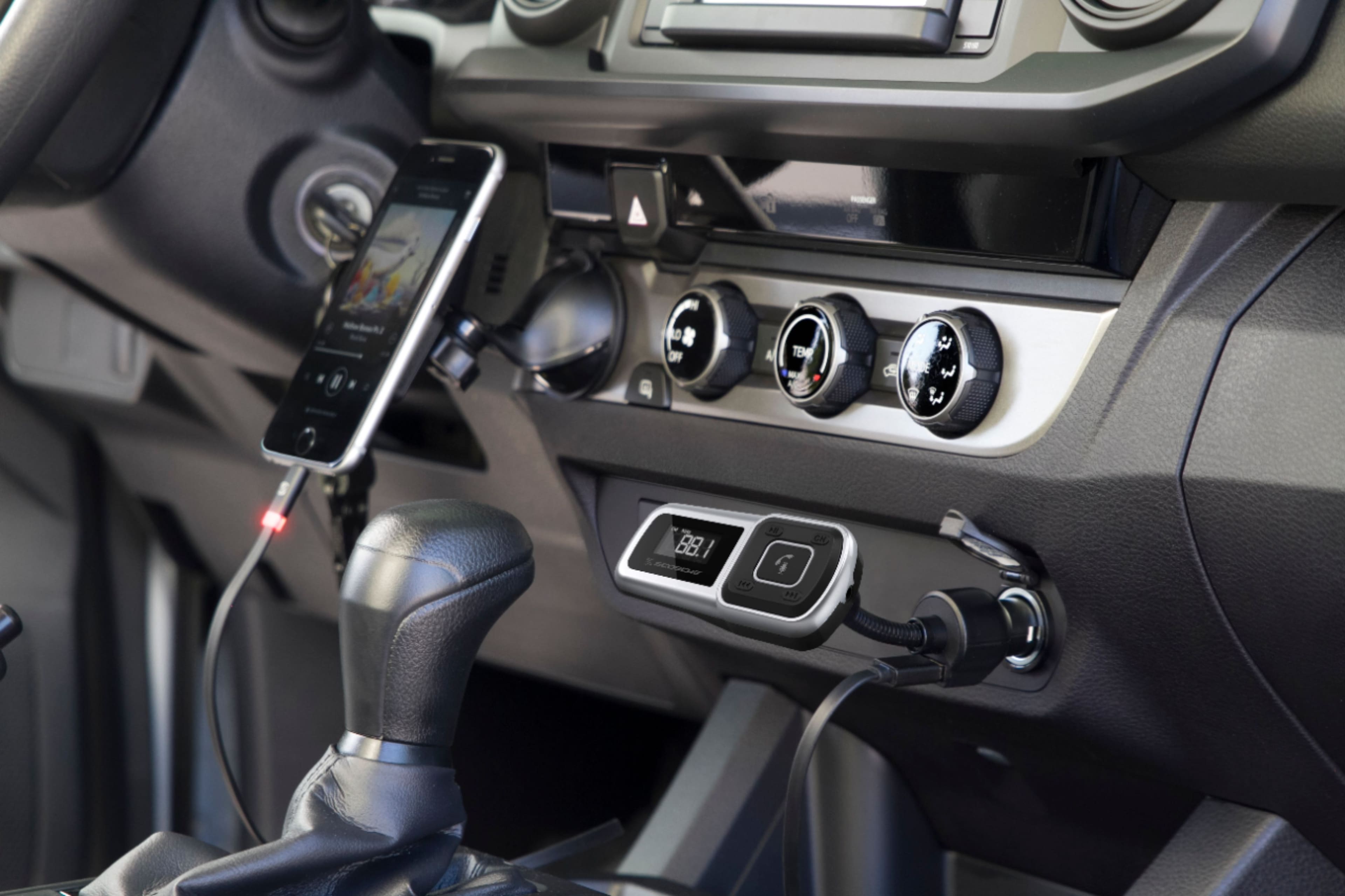 Left. Scosche - BTFREQ Bluetooth FM Transmitter Hands Free Car Kit - Black.