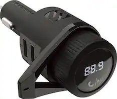Angle. Scosche - BTFREQ Bluetooth FM Transmitter Hands Free Car Kit w/ Dual USB ports V5.0 - Black.