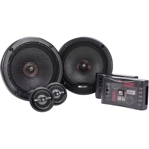Front. MB Quart - Premium 6-1/2" 2-Way Car Speakers with Aerated Paper Cones (Pair) - Black.
