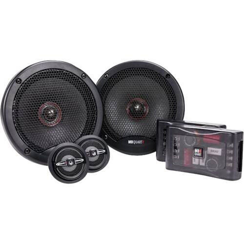 Front. MB Quart - Premium 6-1/2" 2-Way Car Speakers with Aerated Paper Cones (Pair) - Black.