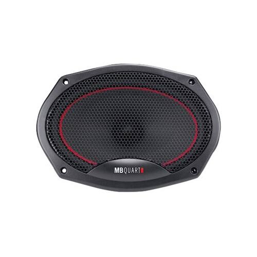 Front. MB Quart - REFERENCE 6" x 9" 2-Way Car Speakers with Craft Pulp Cones (Pair) - Black.