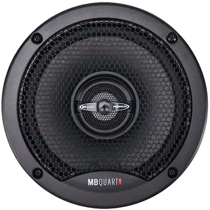 Front. MB Quart - Premium 6-1/2" 2-Way Car Speakers with Aerated Paper Cones (Pair) - Black.