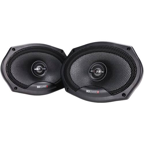 Front. MB Quart - Premium 6" x 9" 2-Way Car Speakers with Aerated Paper Cones (Pair) - Black.