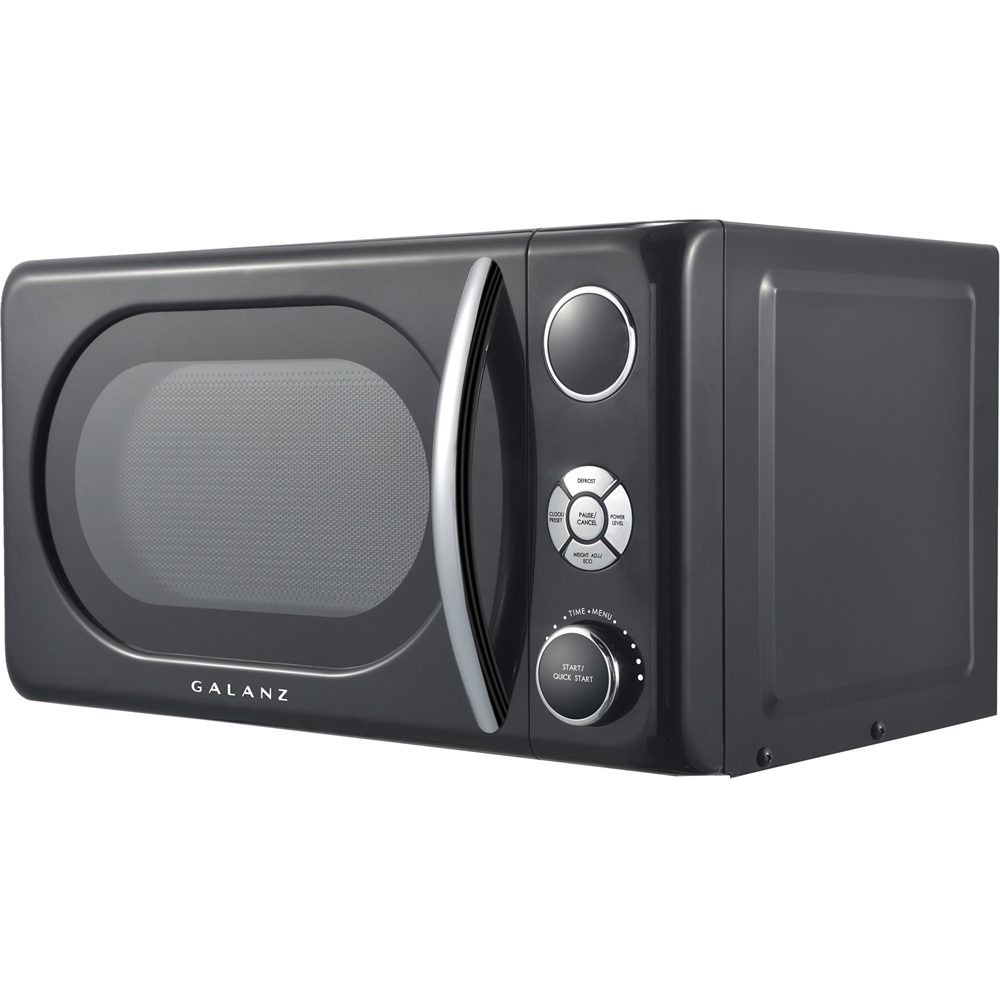 Alt View 11. Galanz - Retro 0.7 Cu. Ft. Microwave - Vinyl Black.