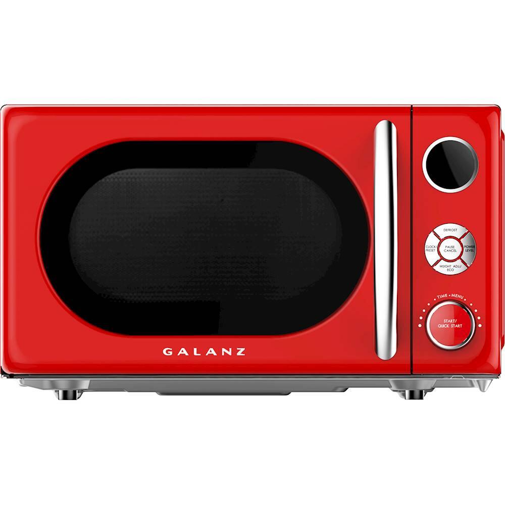 Front. Galanz - Retro 0.7 Cu. Ft. Microwave - Hot rod red.