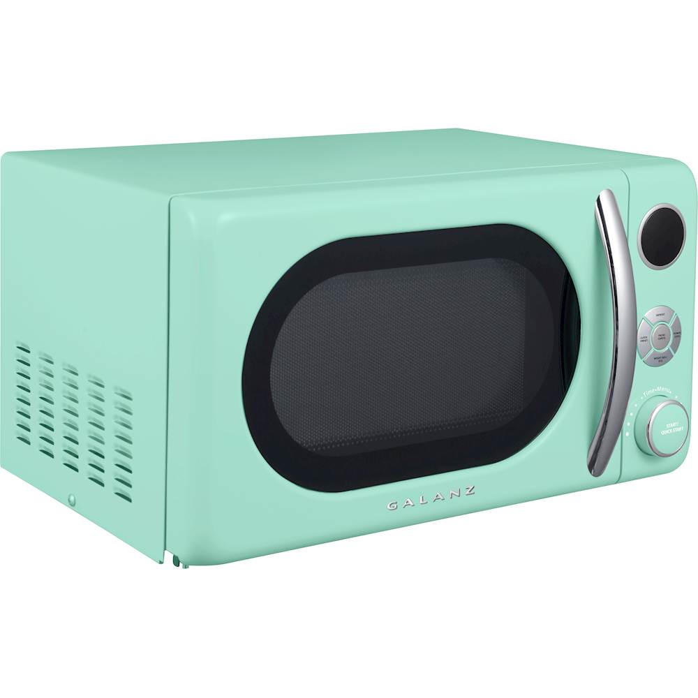 Angle View: Galanz - Retro 0.7 Cu. Ft. Microwave - Surf Green