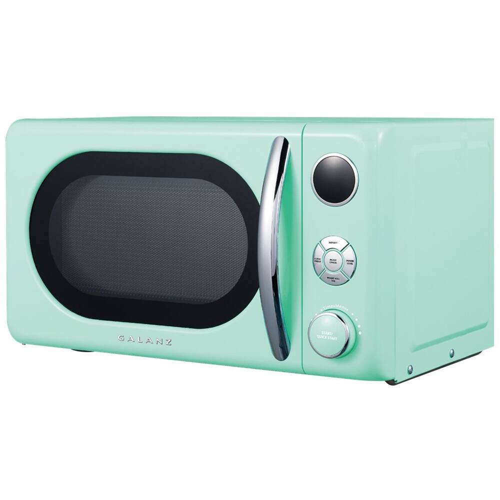 Alt View 11. Galanz - Retro 0.7 Cu. Ft. Microwave - Surf green.