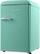 Left. Galanz - Retro 2.5 Cu. Ft. Mini Fridge - Surf Green.