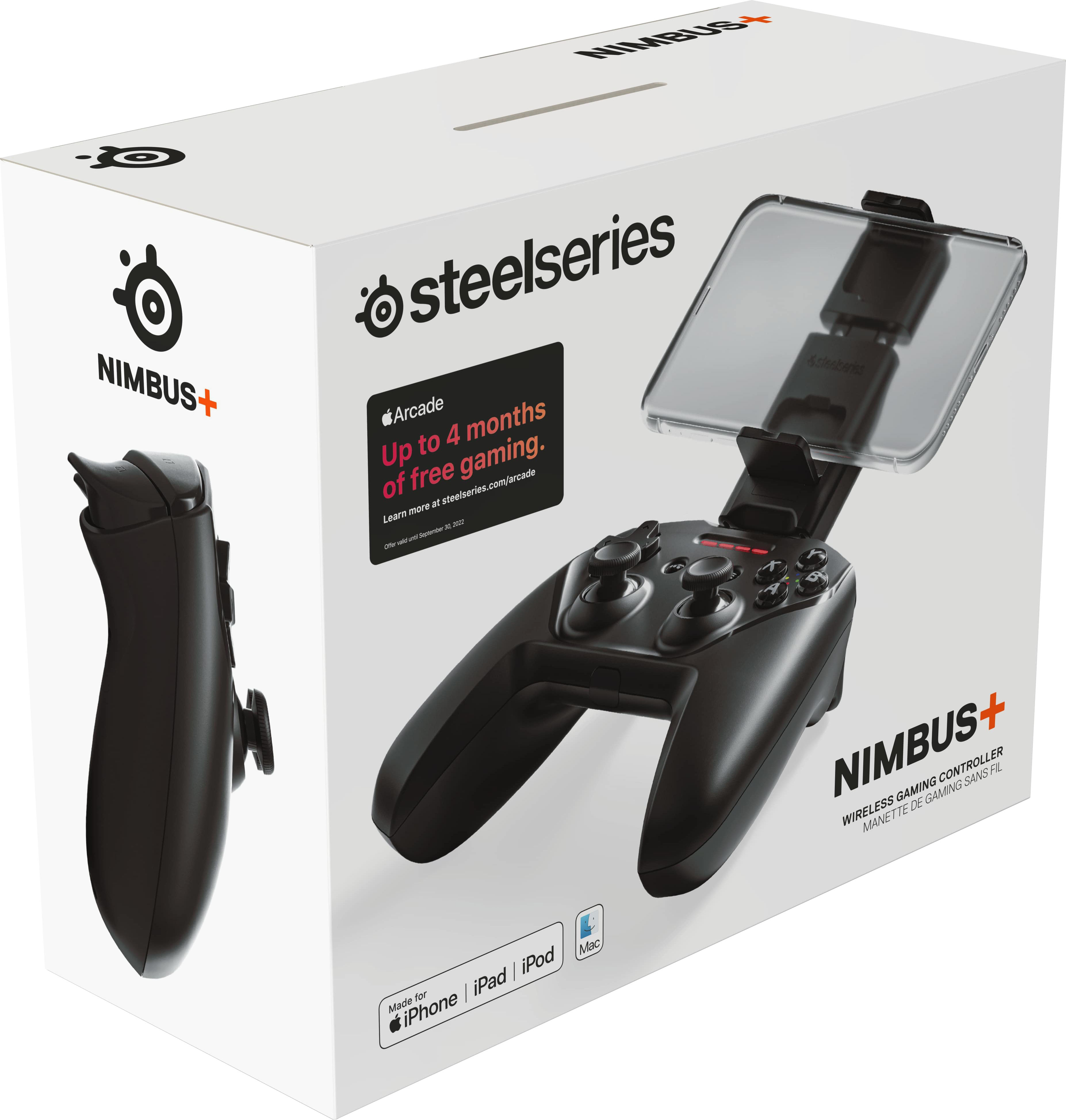elektronisk Om indstilling Portico SteelSeries Nimbus+ Wireless Gaming Controller for Apple iOS, iPadOS, tvOS  Devices Black 69089 - Best Buy