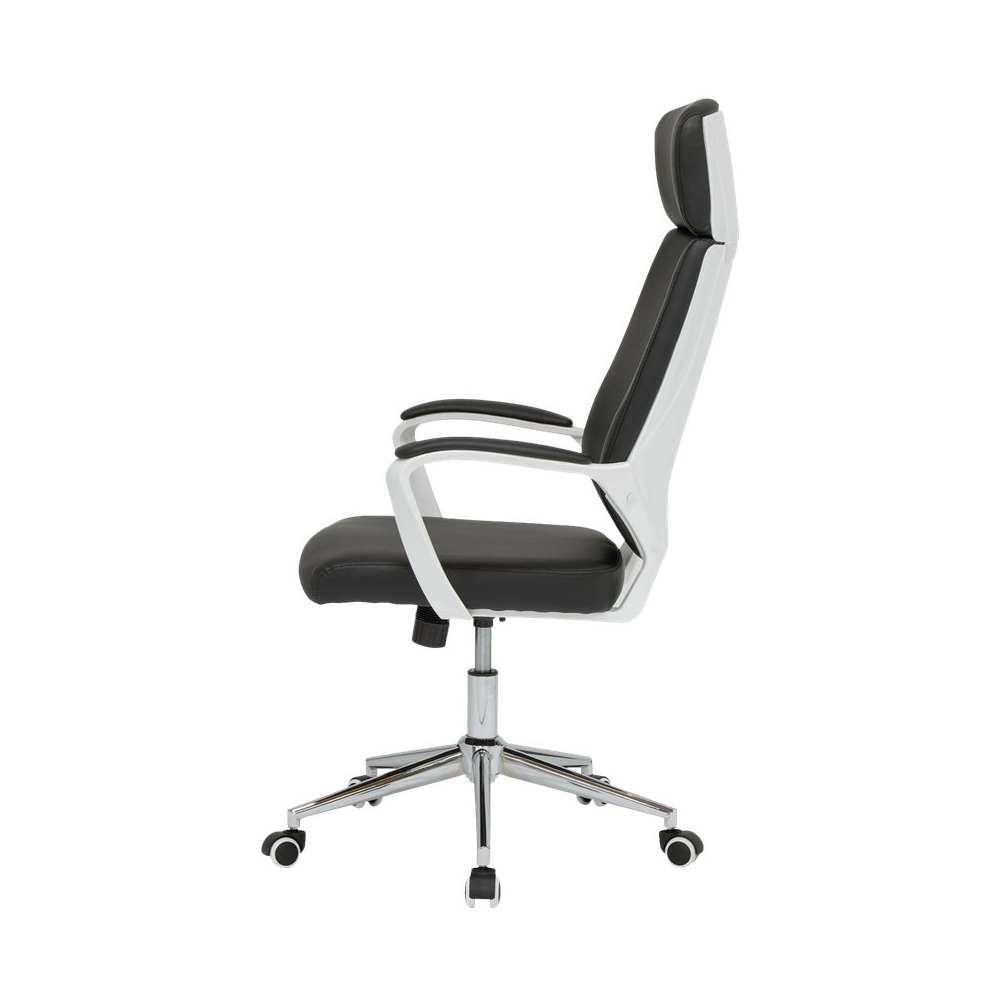 Angle View: Calico Designs - 5-Pointed Star Polyurethane Executive Chair - Black/White Frame