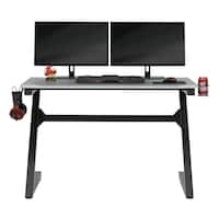 SD Gaming - Zone Curved Table - Racing Silver - Front_Zoom