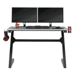 SD Gaming - Zone Curved Table - Racing Silver - Front_Zoom