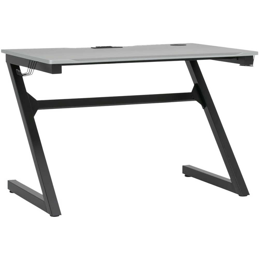 Left View: SD Gaming - Zone Curved Table - Racing Silver