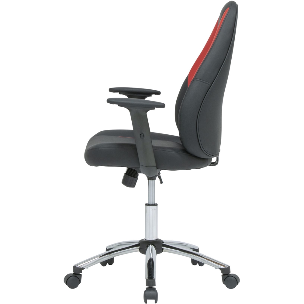 Angle View: Arozzi - Primo Premium PU Leather Gaming/Office Chair - Black - Red Accents