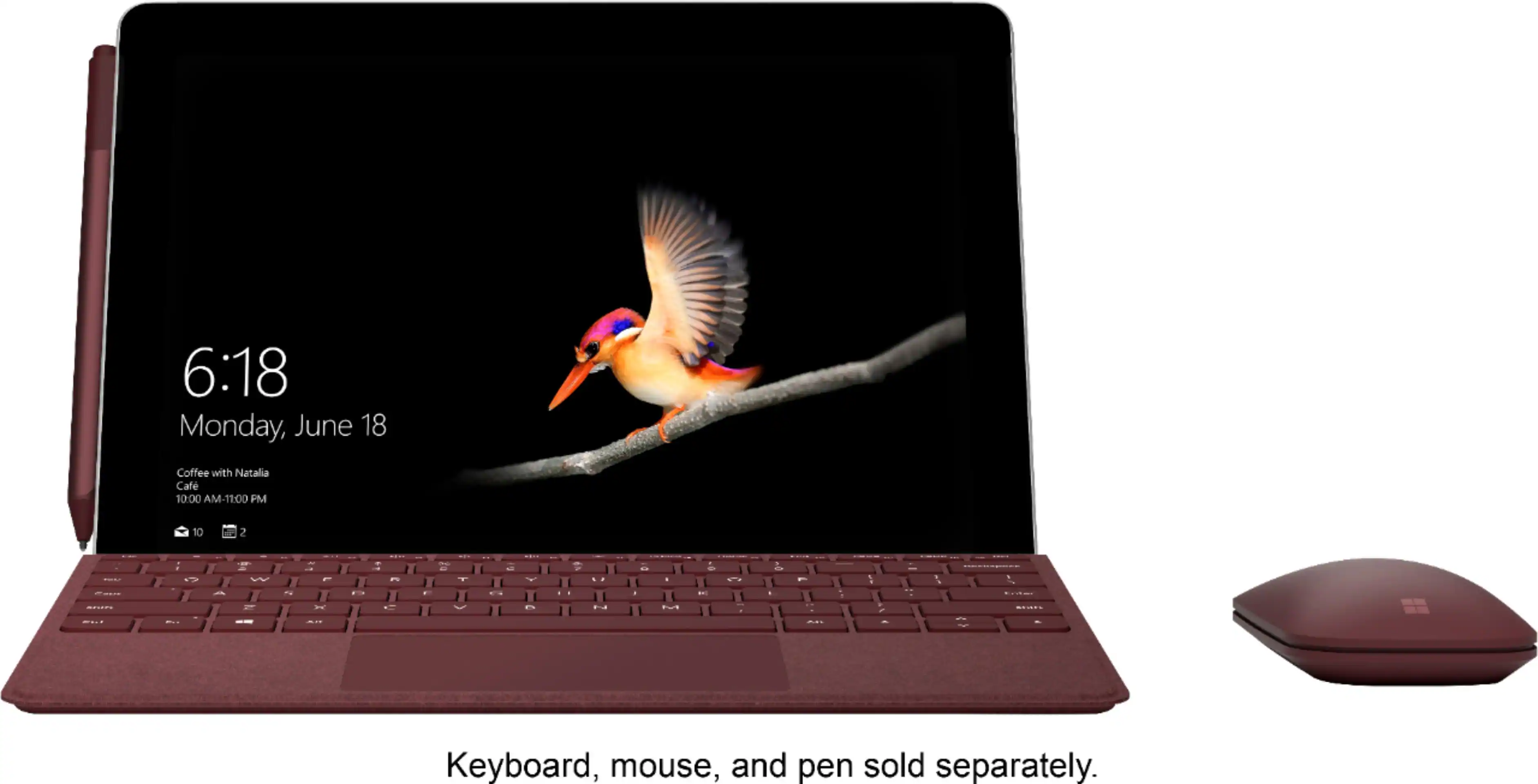 Front. Microsoft - Geek Squad Certified Refurbished Surface Go - 10" Touch-Screen - Intel Pentium - 8GB Memory - 128GB SSD - Wi-Fi + 4G LTE.