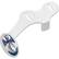 Angle. Luxe - Neo 180 Non-Electric Self-Cleaning Nozzle Universal Fit Bidet Toilet Attachment - Blue/White.