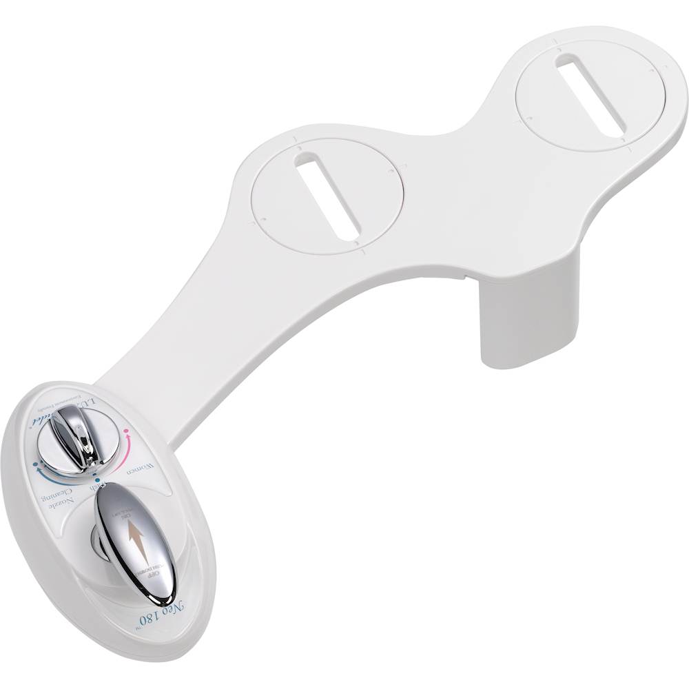 Angle View: Luxe - Neo 185 Non-Electric Self-Cleaning Nozzle Universal Attachment Bidet - White