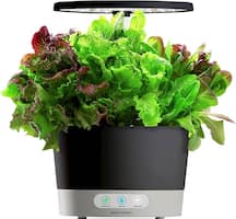 AeroGarden - Harvest 360 6-Pod with Gourmet Herb Seed Pod Kit - Black - Front_Zoom
