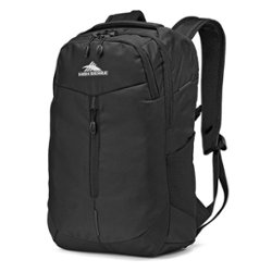 High Sierra - Swerve Pro Laptop Backpack for 17" Laptop - Black - Front_Zoom