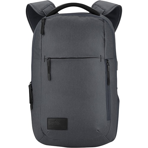 High Sierra - Business Proslim USB Laptop Backpack for 15.6" Laptop - Black/Mercury Heather