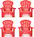 Alt View 11. Little Tikes - Garden Chair for Toddlers (Set of 4) - Red.